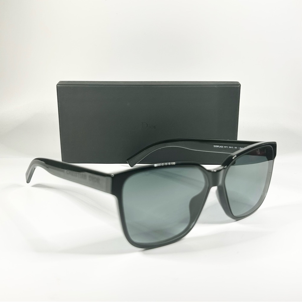 Christian Dior 59mm Black Square Sunglasses